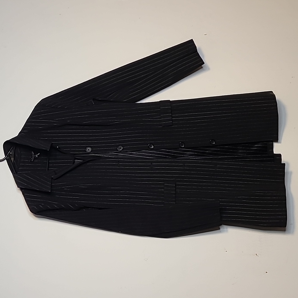 Maria bianca nero vintage pinstripe coat